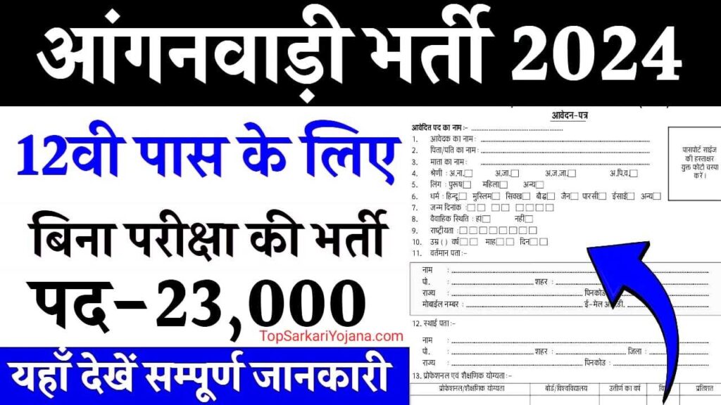 UP Anganwadi Worker Bharti 2024 - आंगनवाड़ी वर्कर के 23000+ पदों पर नई भर्ती नोटिफिकेशन जारी ऑनलाइन आवेदन शुरू, योग्यता 12वीं पास