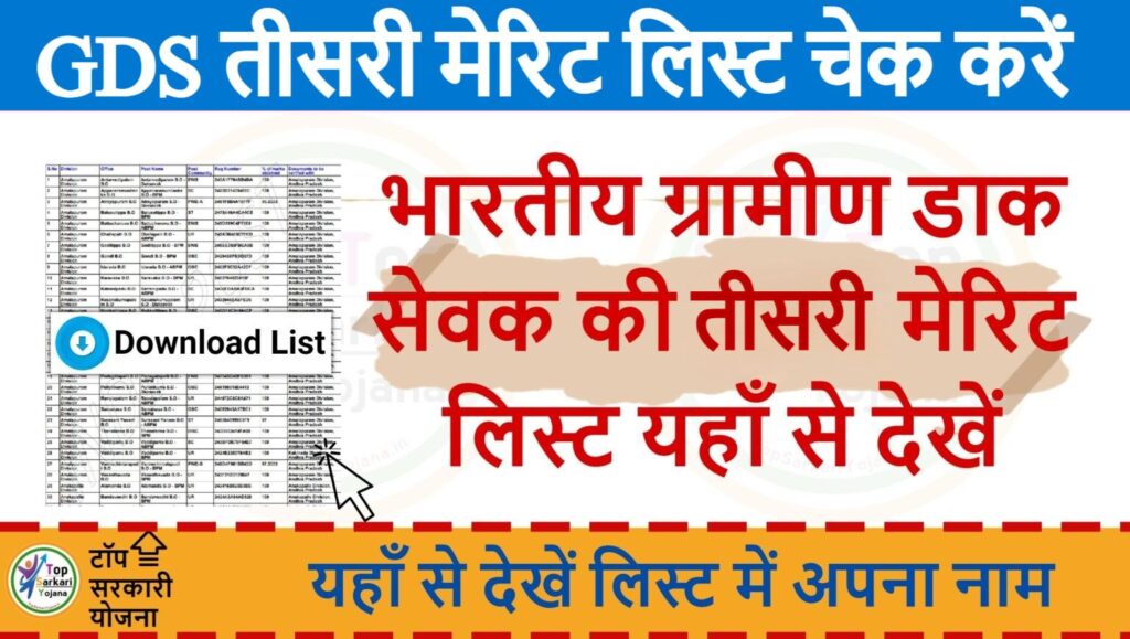 GDS 3rd Merit List 2024 - भारतीय ग्रामीण डाक सेवक की तीसरी लिस्ट इस दिन होगी जारी सबसे पहले यहाँ से देखें